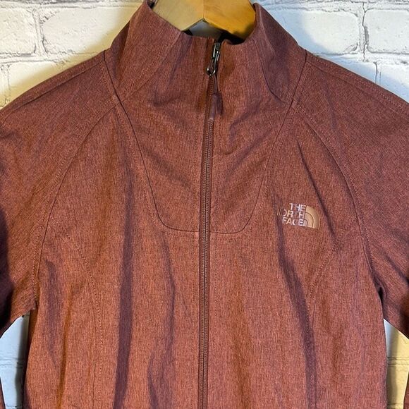 The North Face Jacket Women's Size Small Red Full Zip Windwall Soft Shell - Picture 2 of 10